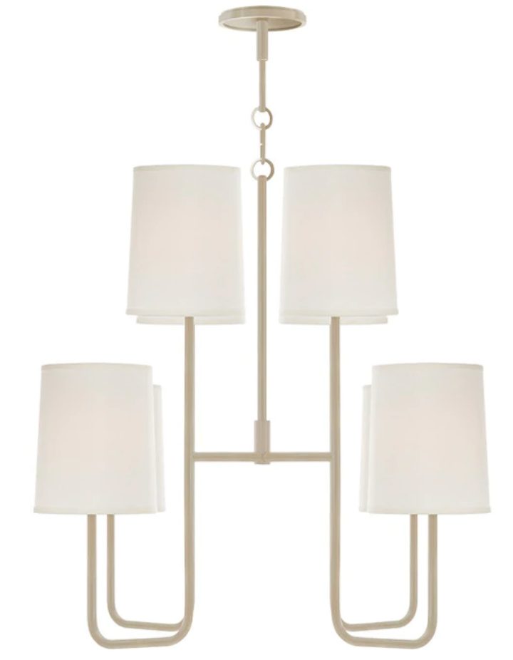 White bedroom chandelier