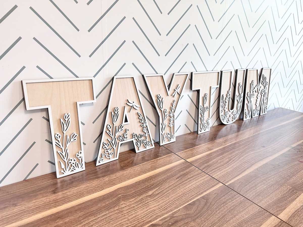 Wildflower decorative letters