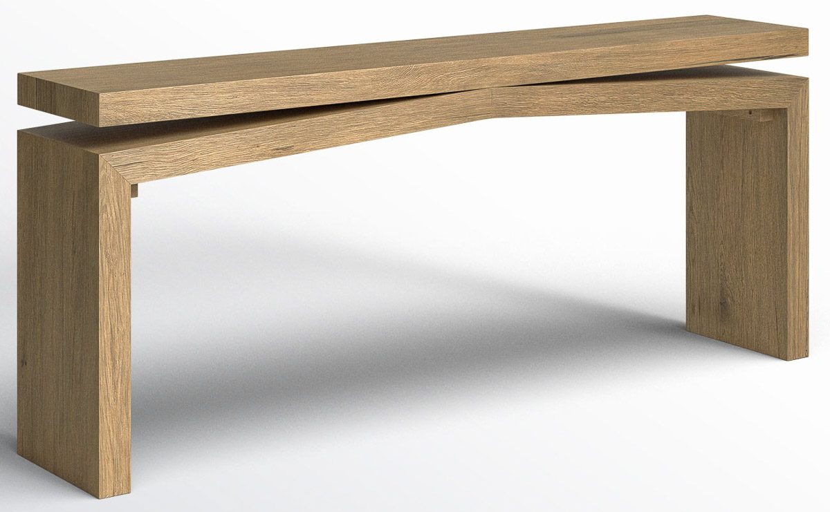 Wood console table