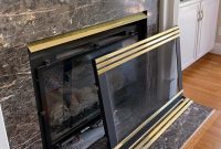 Spray Paint Your Brass Fireplace for an Instant Update