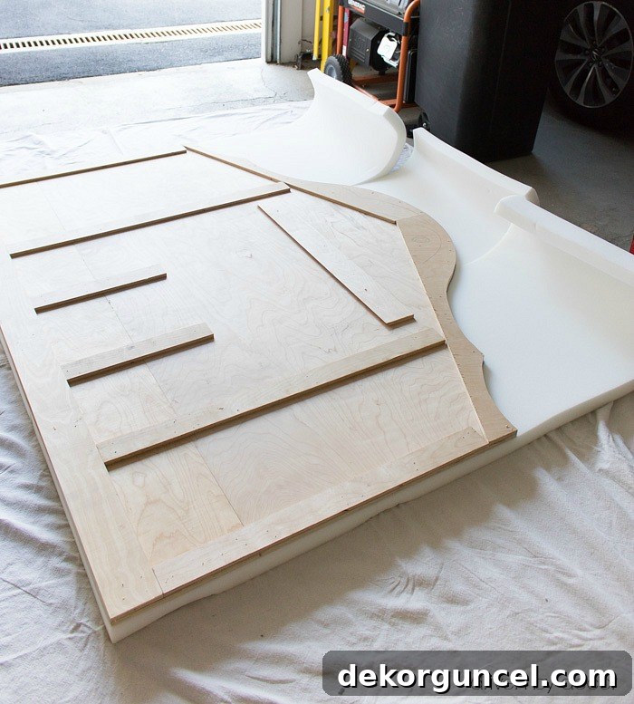 Build Your Own Banquette Seating 3 How to make an upholstered headboard with foam back - adding a second plywood layer for thickness.