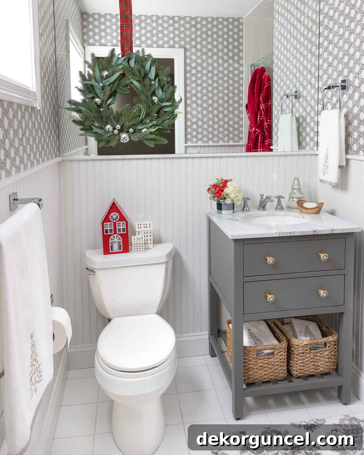 Guest bathroom ideas at Christmas