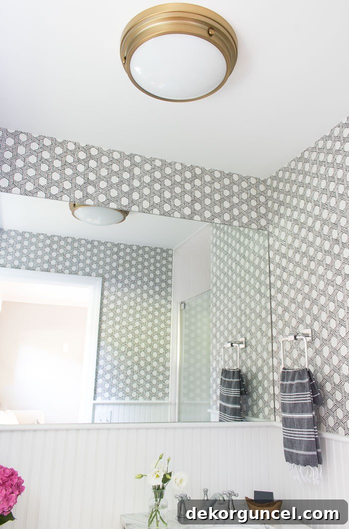 Love this inexpensive brass flush mount light (comes in satin nickel too!) - perfect for a bathroom, hallway, or bedroom!