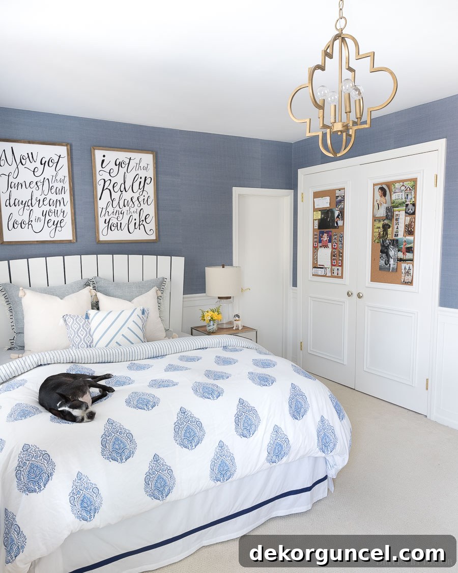 My Six Handpicked Kids Room Ideas 5 The perfect closet door transformation for a teen bedroom: adding cork boards and decorative molding for both style and functionality.