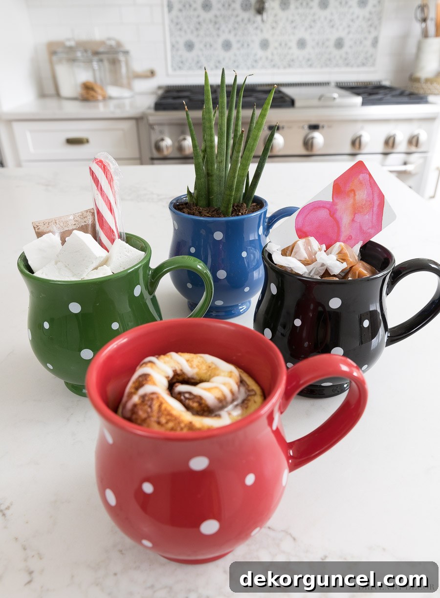 Great thank you gift ideas filling these cute mugs!