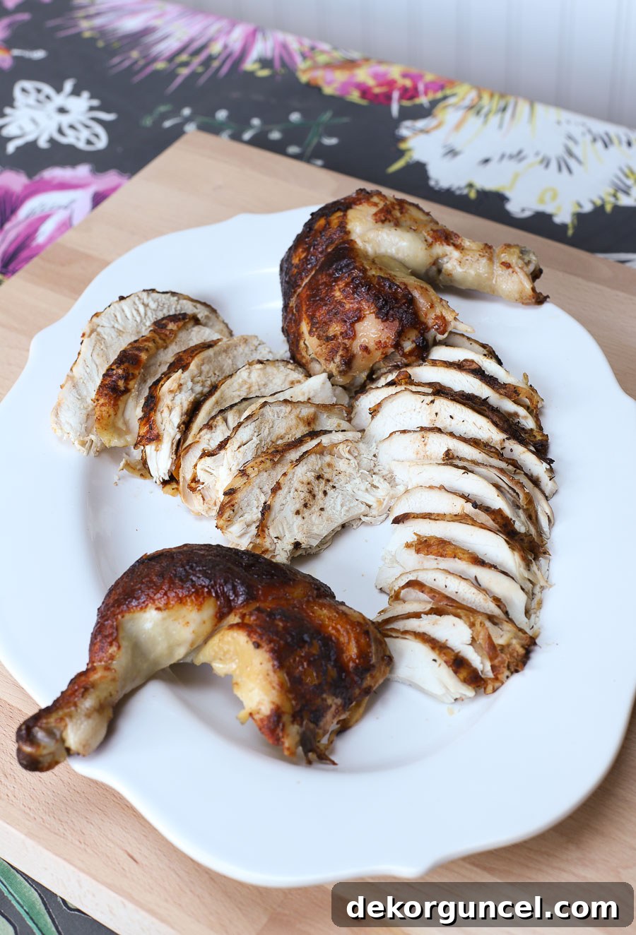 How to arrange cut rotisserie chicken on a platter - the first step in creating a show stopping arrangement!