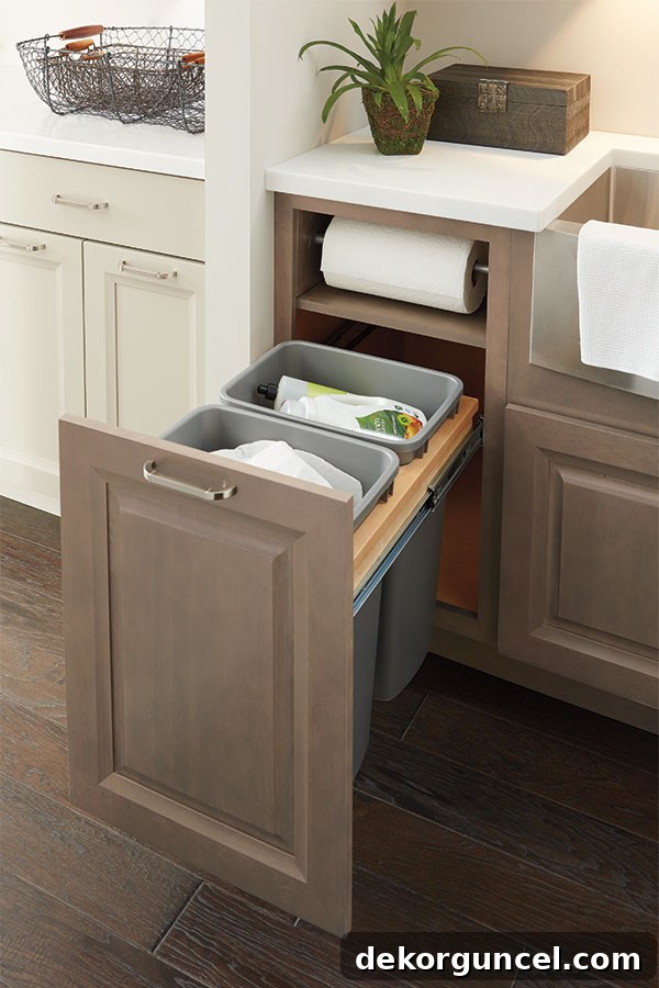 Kitchen cabinet base with paper-towel roll holder built in - I need this for my kitchen remodel!