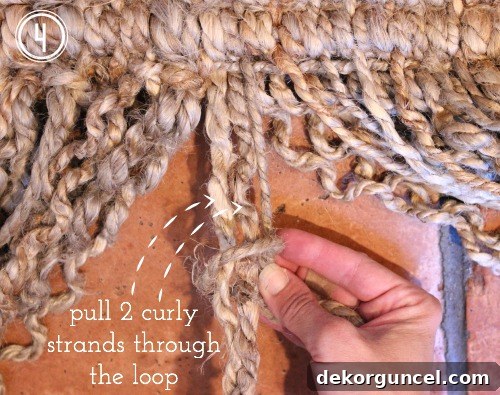Step 4 - Pull Curly Strands Through