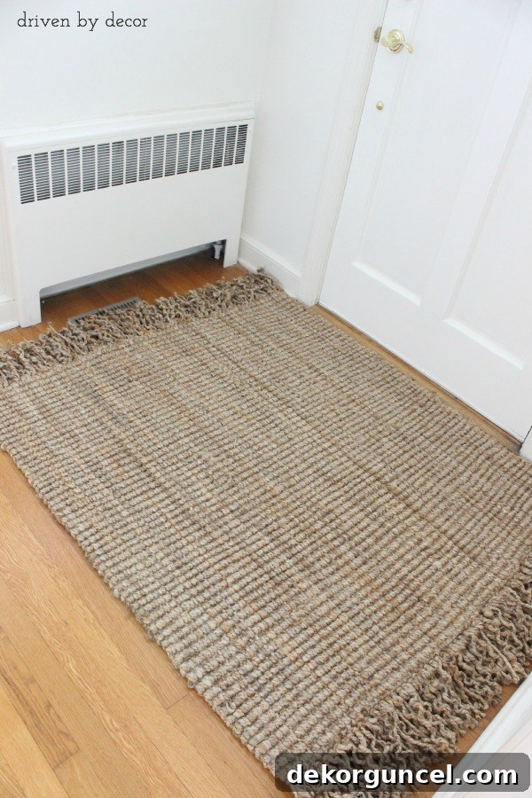 Driven by Decor - DIY Resized Jute Rug