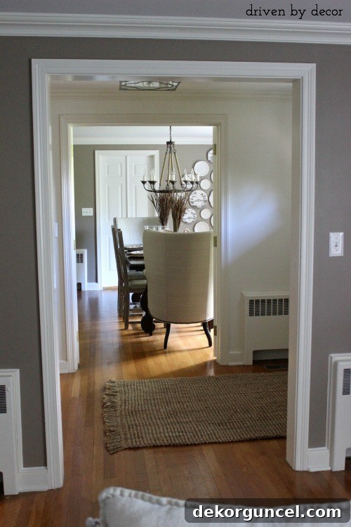 Driven by Decor View of Dining Room Across Foyer