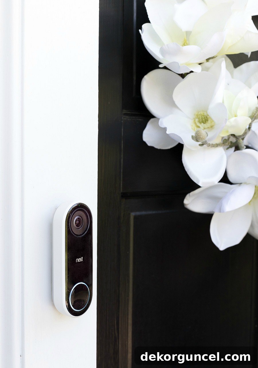 Transform your entryway with a Google Nest Doorbell: a smart home essential for enhanced security and convenience.