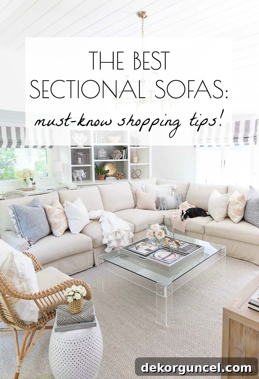 How to Choose Your Perfect Sectional Sofa 8 Must-know shopping tips for choosing the best sectional sofa for your family! Info on the best sectional and sofa brands and what fabrics and features to look for. So helpful!