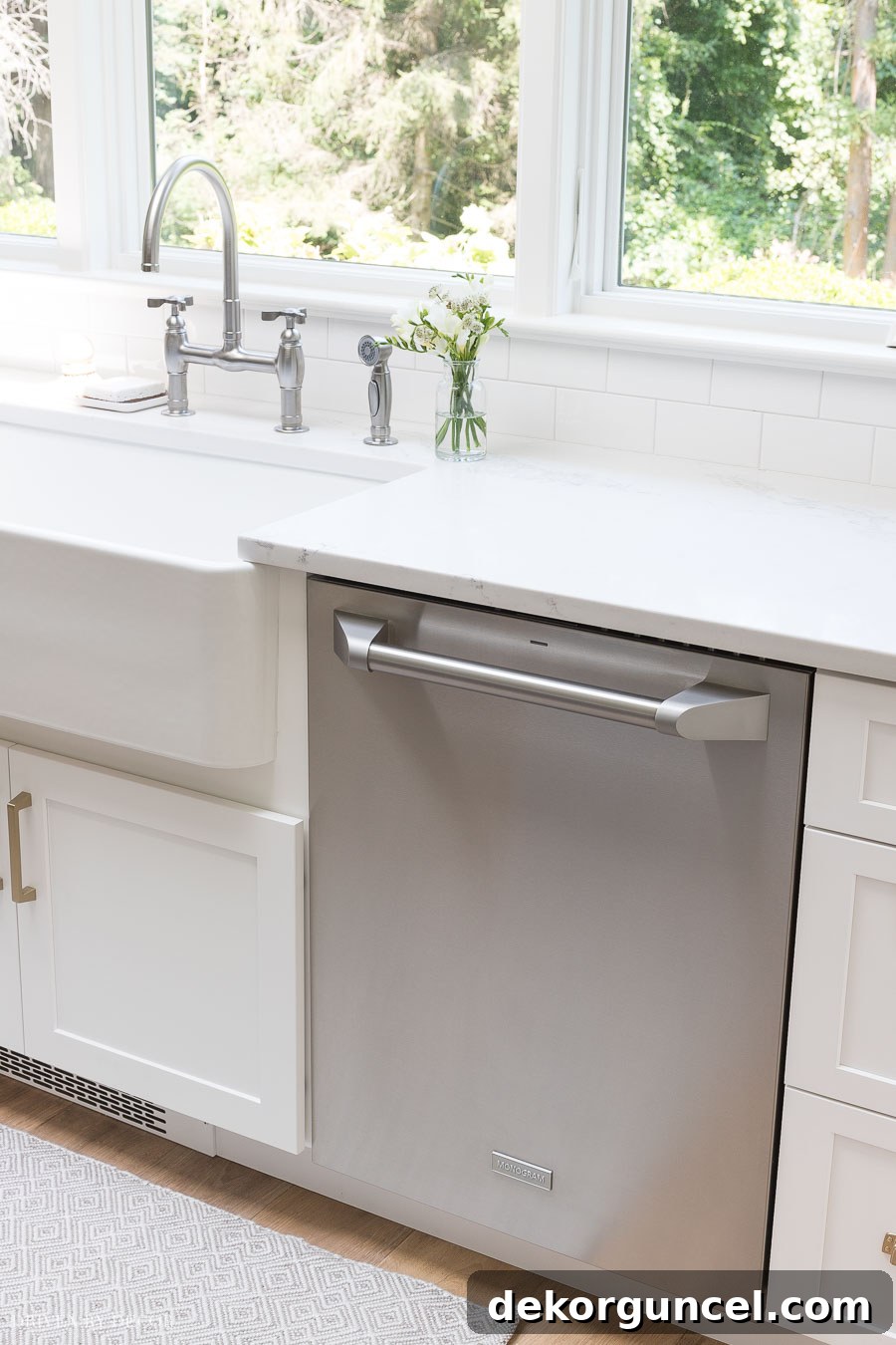Our Kitchen Remodel: From Drab to Dreamy 15 This Monogram dishwasher, renowned for its flush installation and built-in aesthetic, seamlessly aligns with kitchen cabinets for a sophisticated, modern look. A must-have for any kitchen renovation.