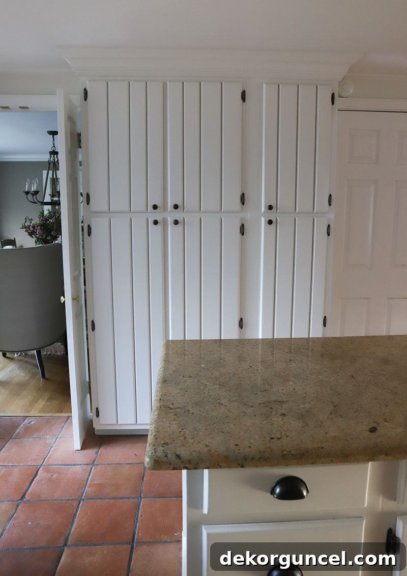Our Kitchen Remodel: From Drab to Dreamy 7 A revealing image of our old, narrow kitchen pantry, highlighting its limited storage and dysfunctional design before the renovation.