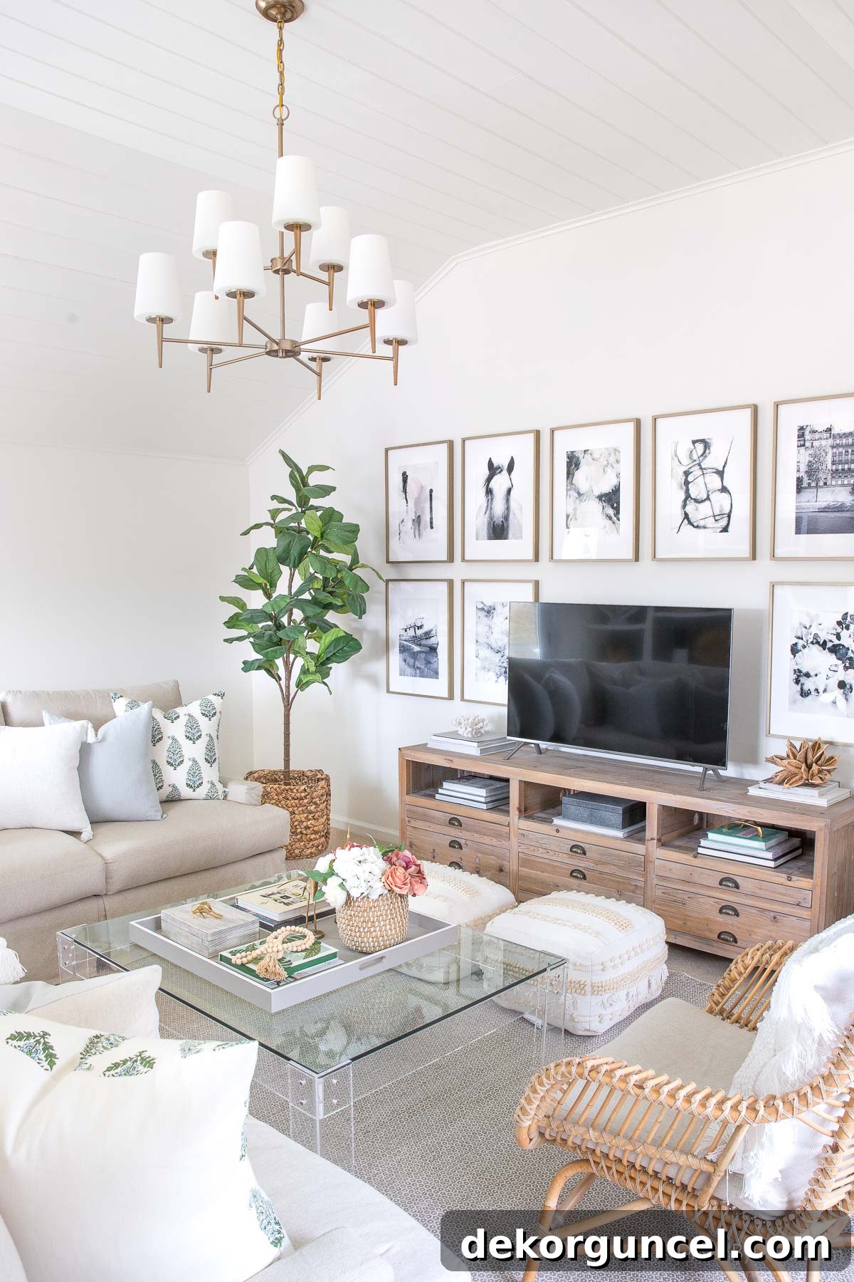 Behind the Illumination: My Home's Fixture Selections 9 A stylish two-tiered living room chandelier, providing a central source of illumination and an elegant focal point.