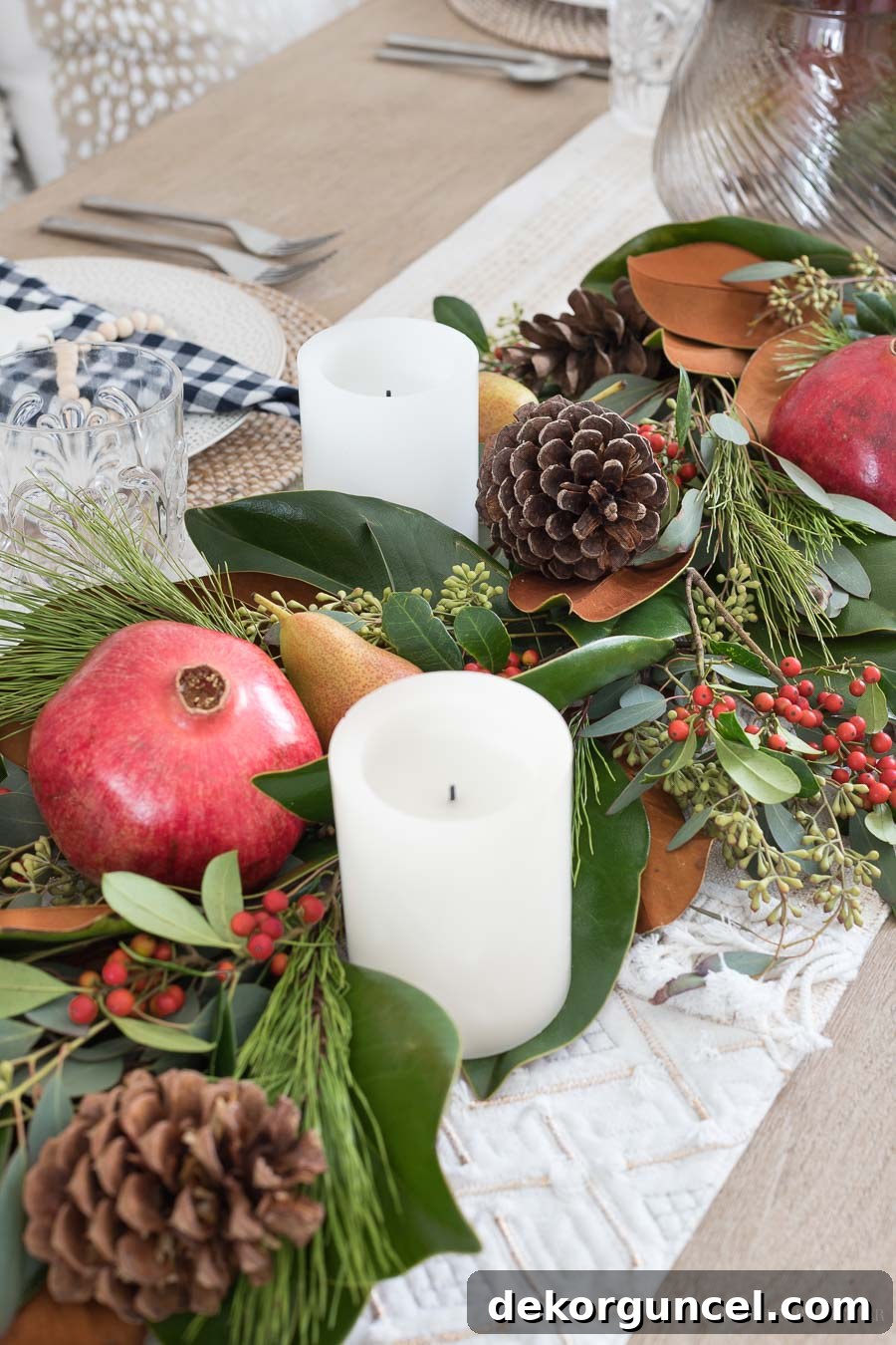 Comprehensive Step-by-Step Tutorial: Learn How to Easily Create Your Own Stunning Fresh Greenery Table Runner for Any Festive Occasion.