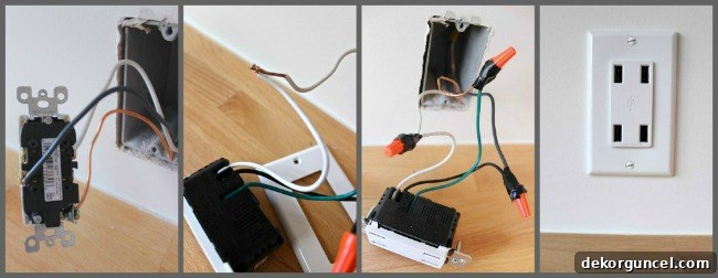 Effortless Homemade Charging Center 10 Driven by Decor - How to switch to usb charger outlet