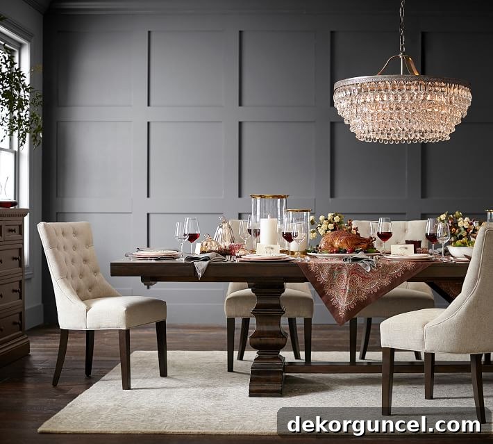 Gorgeous crystal drop round dining room chandelier!
