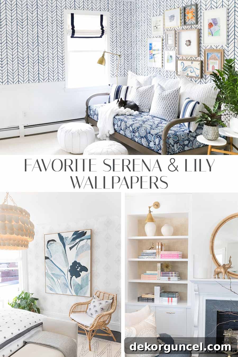 A comprehensive guide to gorgeous Serena and Lily wallpaper options in real rooms, providing endless inspiration for home decor projects and transformations!