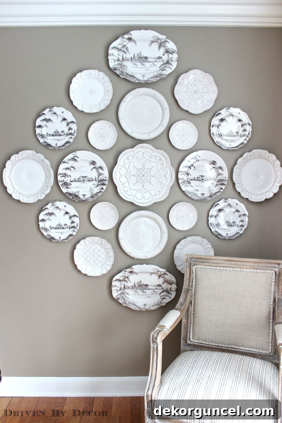 Plate Wall Decor Made Easy The Top Hangers and Methods 12 Behold a gorgeous decorative plate wall! This post provides the essential step-by-step guide for how to hang plates on the wall securely (so they don't fall!).