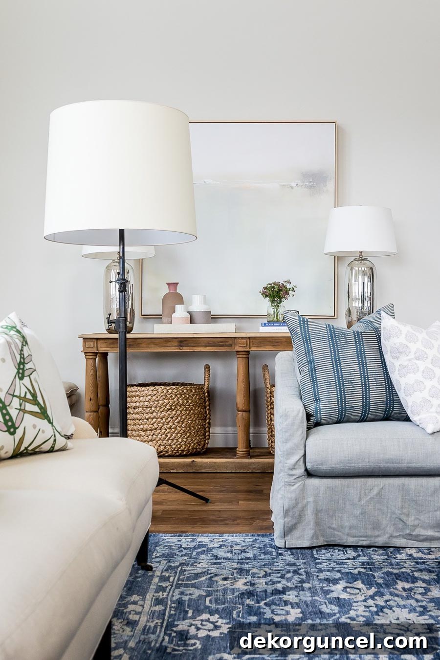 Benjamin Moore Classic Gray in a stunning great room by Studio McGee, illustrating its bright and elegant light gray qualities.