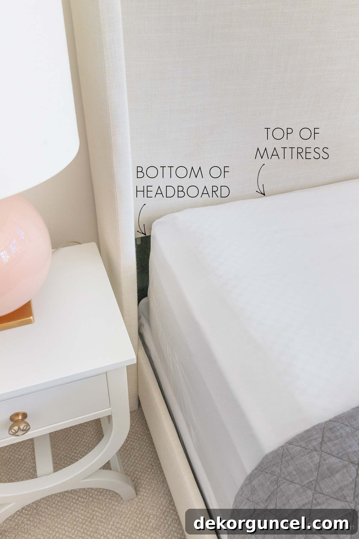 Tilly Upholstered Bed Deep Dive 13 Be sure the top of your mattress is taller than the bottom of the headboard