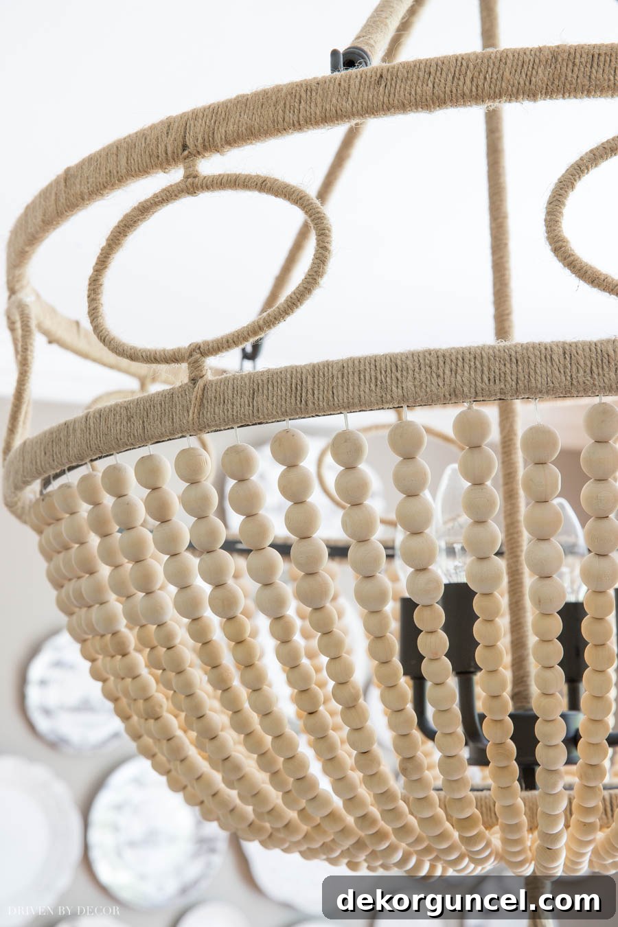 10 Stunning Wood Bead Chandeliers 3 Love, love, love this gorgeous beaded rope chandelier!