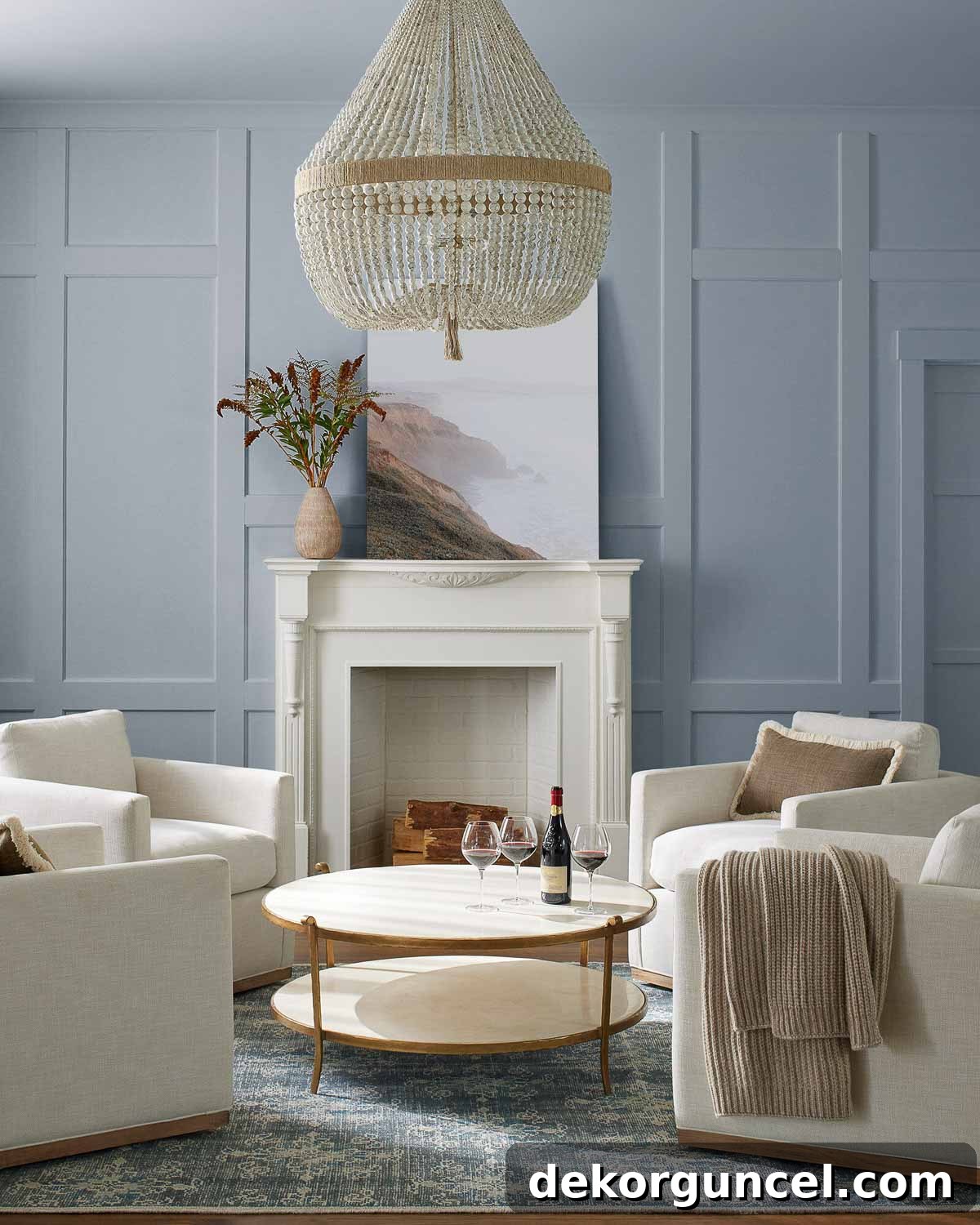 10 Stunning Wood Bead Chandeliers 6 Statement-making wood bead chandelier in our living room