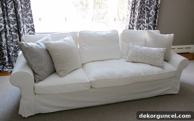 The Ultimate IKEA EKTORP Sofa Upgrade 6 Chaise cushion on ektorp sofa