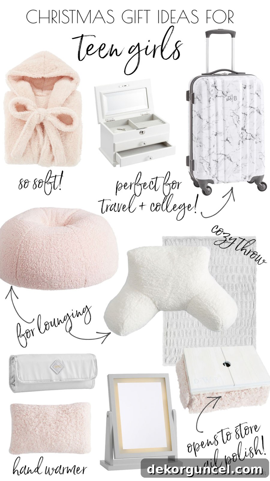 Christmas gift ideas for teen girls - A visual reminder for hard-to-buy-for teenagers, featuring top picks for gifts that teens will love.