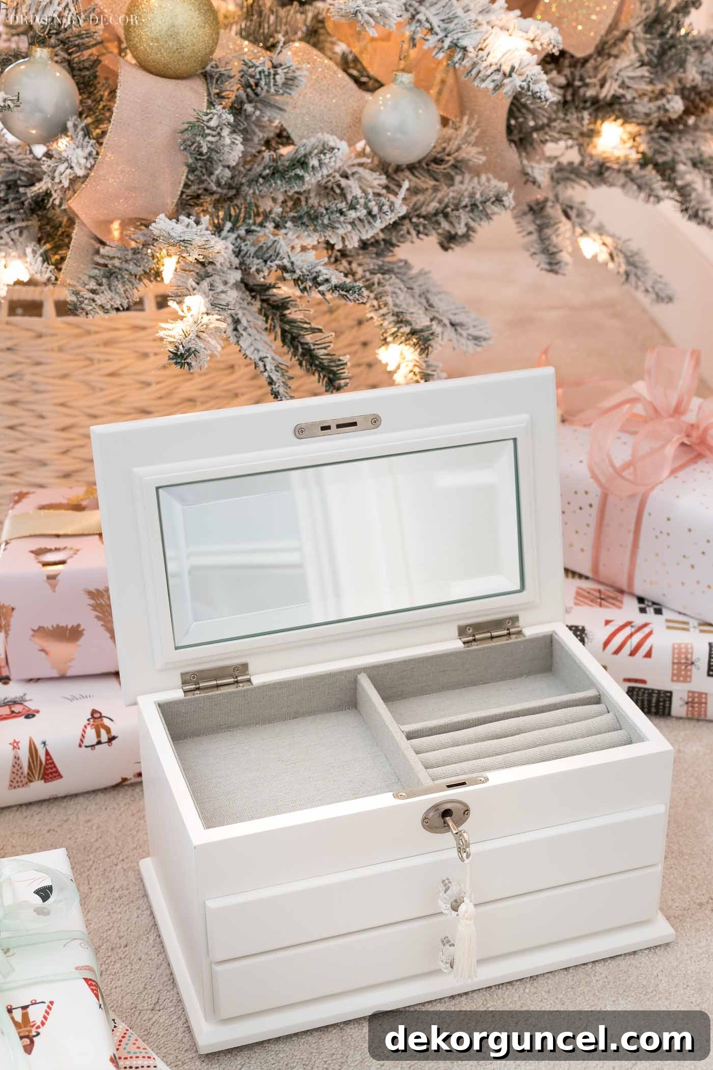 Beautiful and functional jewelry box, one of the best Christmas gift ideas for teen girls to organize and protect their treasured accessories.