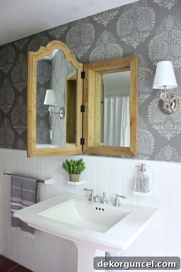 Affordable Bathroom Renovation Ideas 11 Interior view of the Whitby mirrored medicine cabinet, showing ample storage space