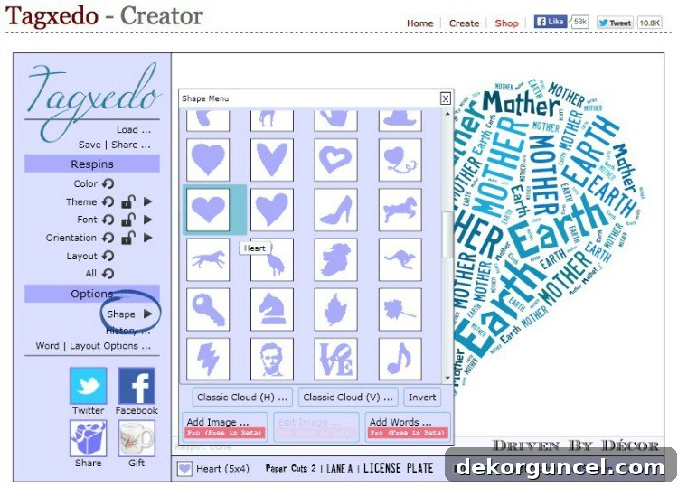 A step by step tutorial of using Tagxedo to create word cloud art!