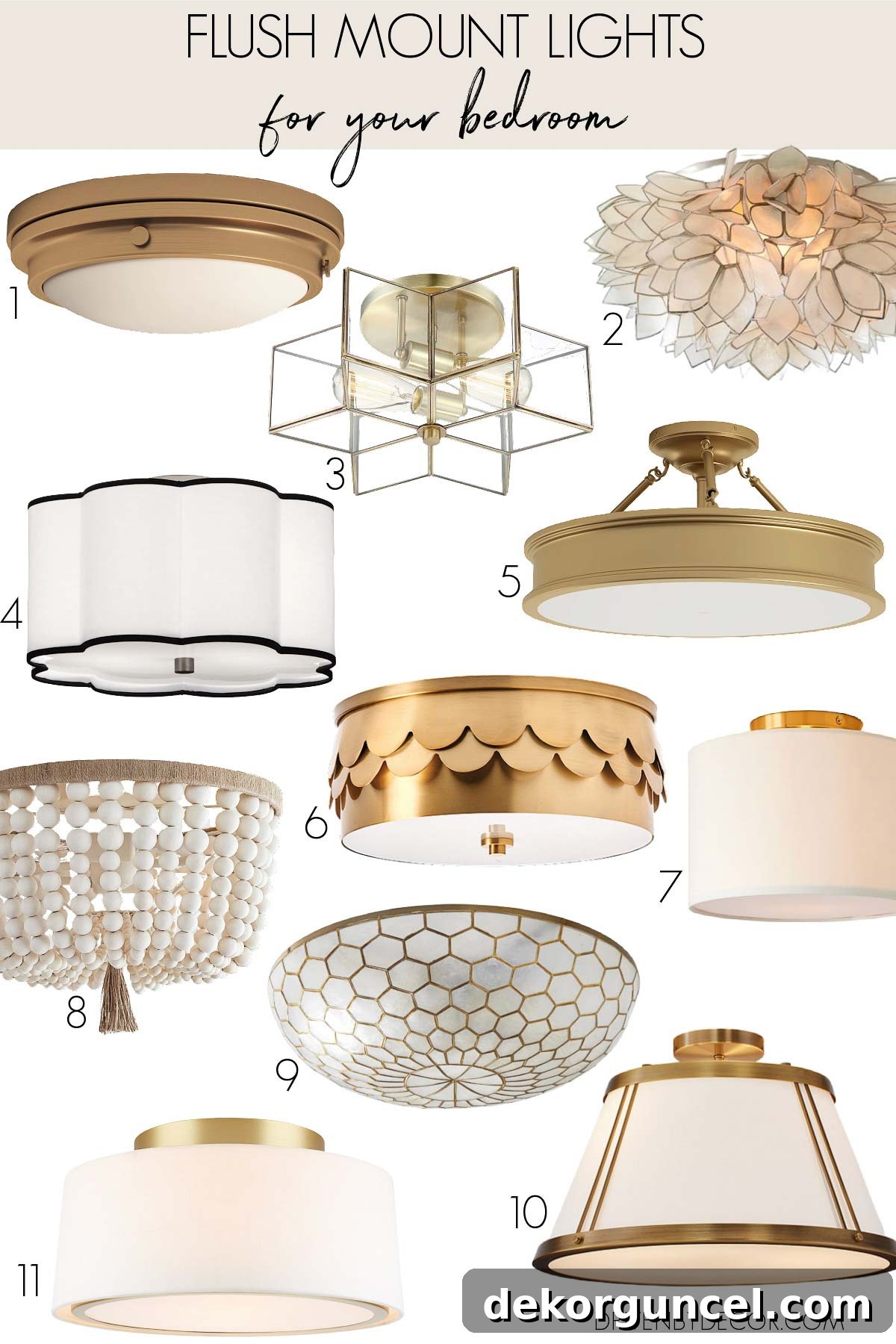 Flush mount light fixtures for bedrooms