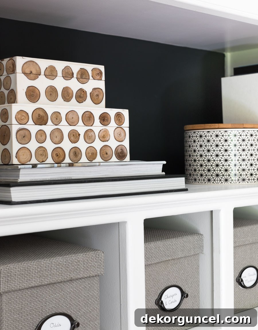 Elegant decorative resin boxes perfect for stylish storage on a bookcase