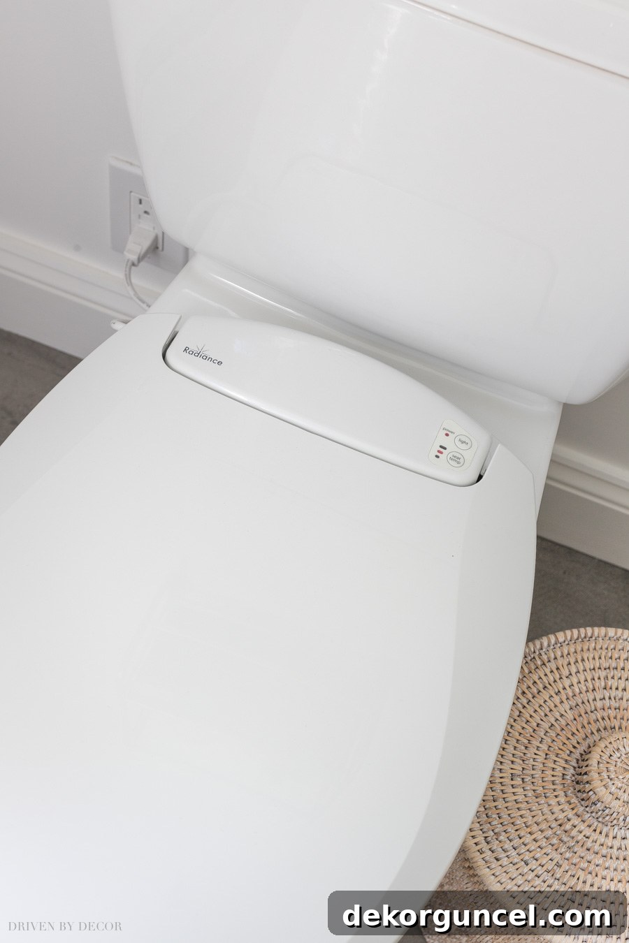 A heated toilet seat, a thoughtful and luxurious addition to the master bathroom