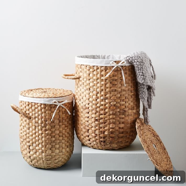 Stylish Laundry Solutions 6 Darling laundry hamper with lid and liner in two sizes!