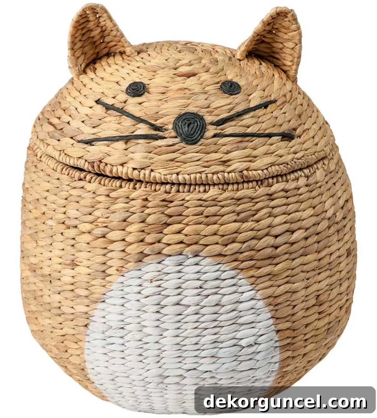 Stylish Laundry Solutions 9 The cutest woven cat hamper with lid