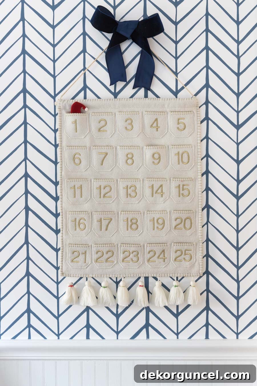 Charming Tassel Advent Calendar for a stylish Christmas countdown