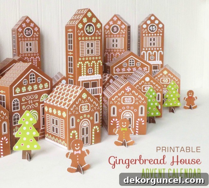 Printable gingerbread house advent calendar - a great craft activity for kids and families