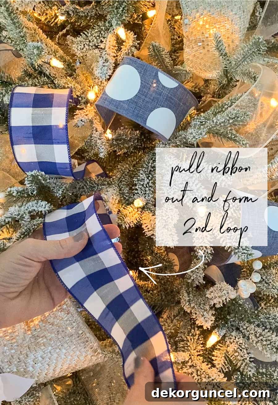 The Ultimate Christmas Tree Decorating Guide 16 The prettiest Christmas tree ribbon! Here's how to add it to your tree!