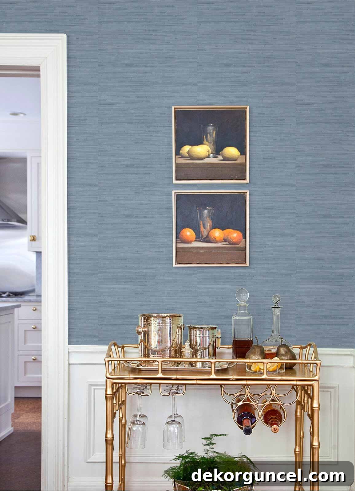 Textural grasscloth peel and stick wallpaper in various colors