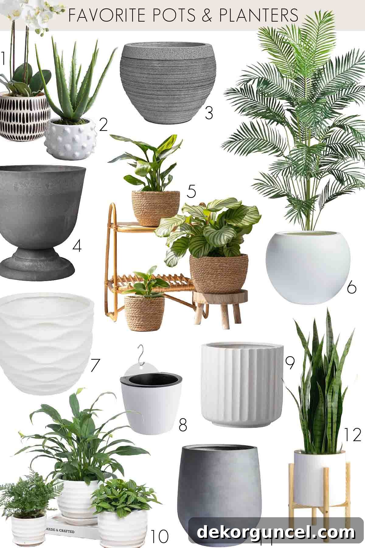 Curated selection of outdoor and indoor planters from Wayfair