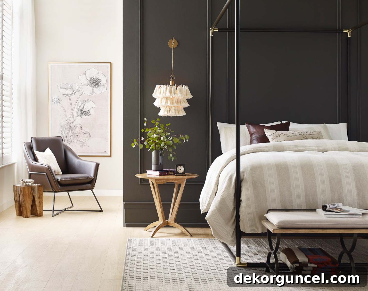 Sherwin Williams Color of the Year 2021, Urbane Bronze, is a dark, saturated, and sophisticated hue, making it a key 2021 design trend for creating tranquil spaces.