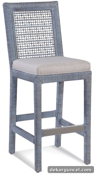 Choosing Kitchen Counter Stools Essential Tips And Favorite Selections 11 This rattan counter stool comes in a ton of gorgeous frame colors and upholstered cushion options!