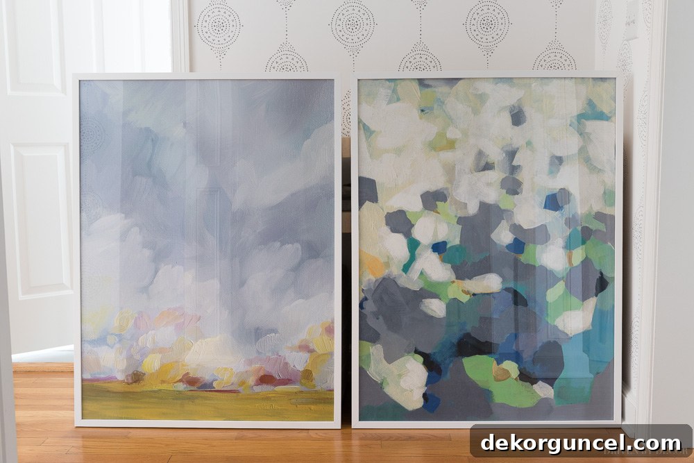 Entryway Transformation Before and After Decor Ideas 9 My final two choices for framed art prints in our entryway!