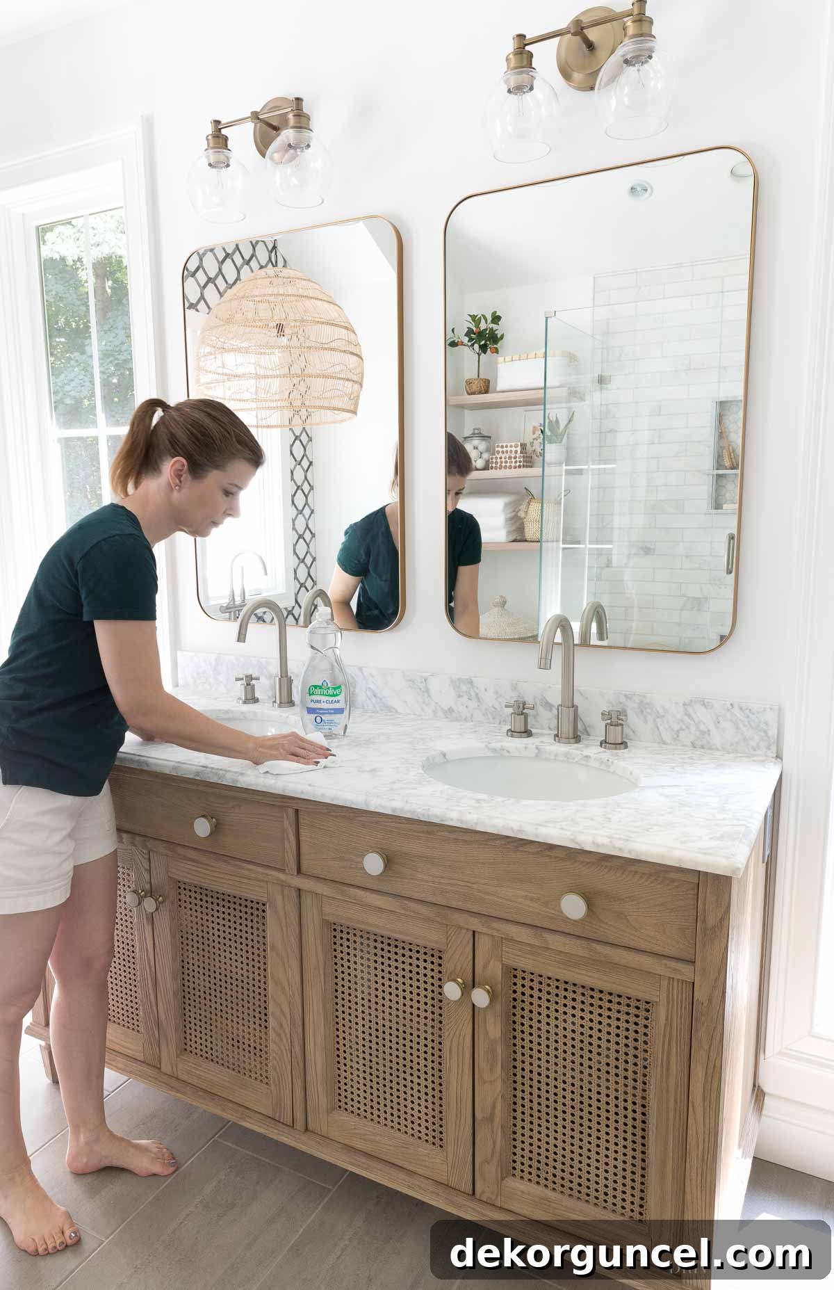 Easy steps to apply impregnator sealer on marble countertop for lasting protection.