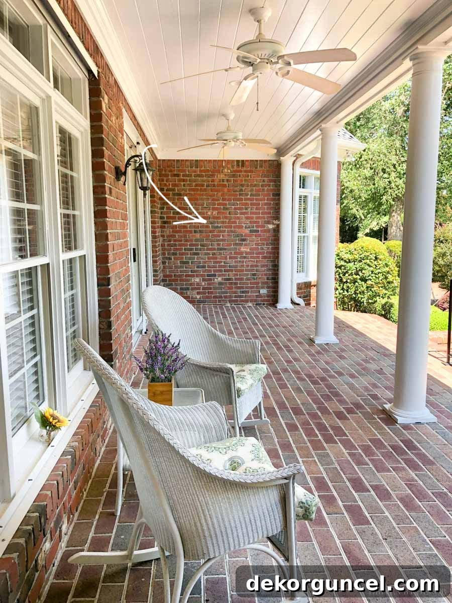 Plans for the brick wall on our porch