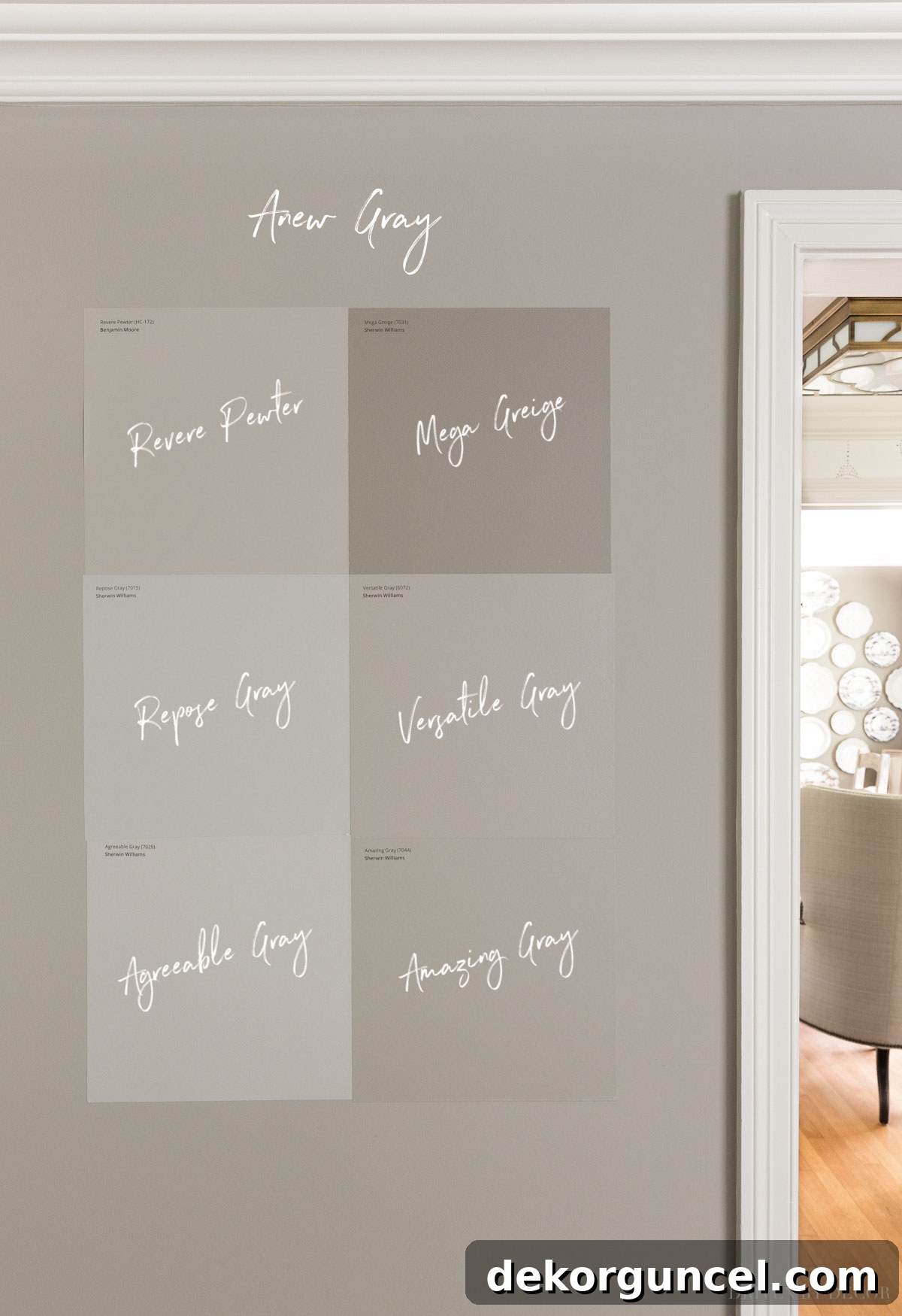 Sherwin Williams Anew Gray Paint Color Review 12 Anew Gray vs. six similar greige paint colors
