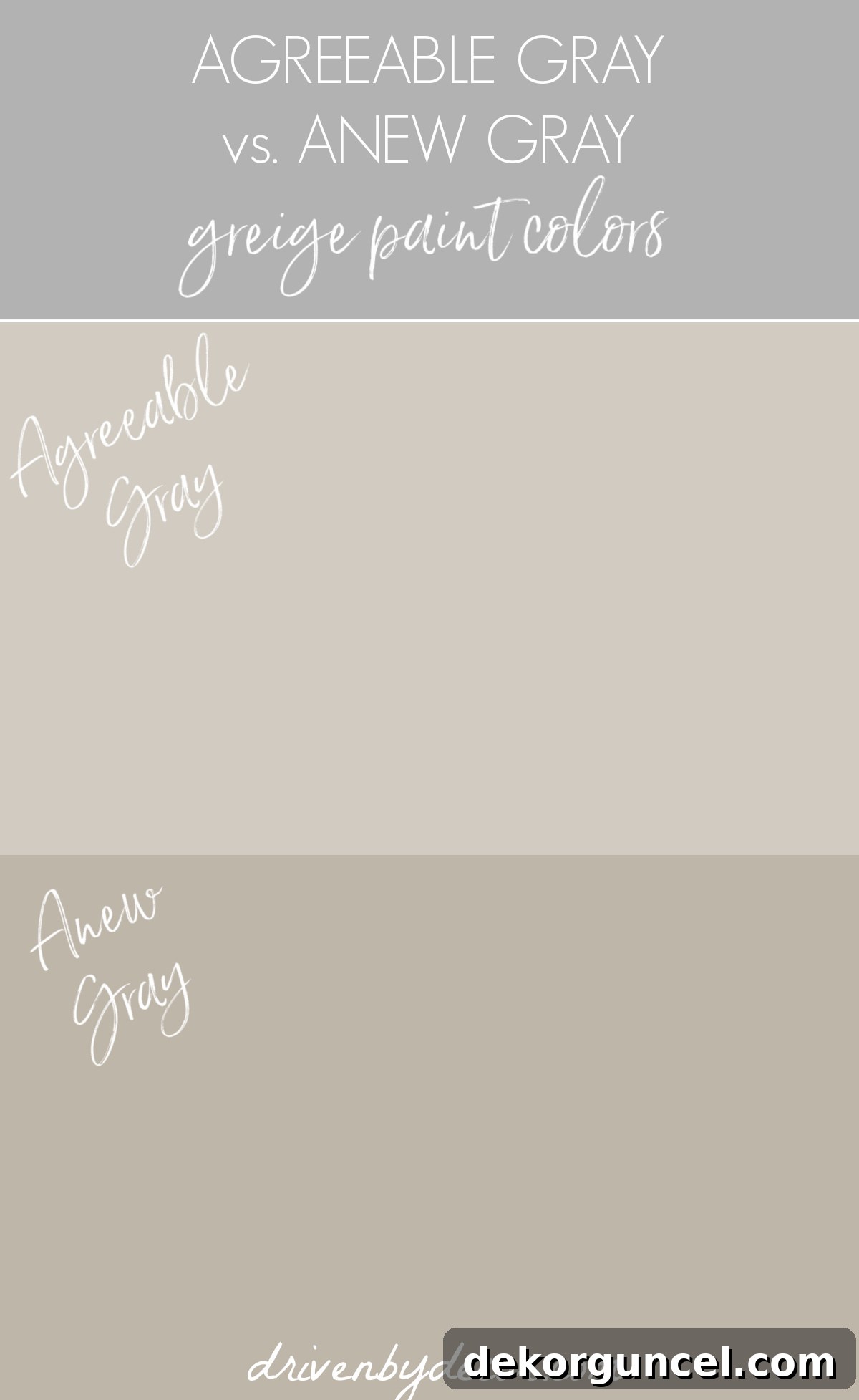 Sherwin Williams Anew Gray Paint Color Review 16 Anew Gray vs. Agreeable Gray greige paint colors